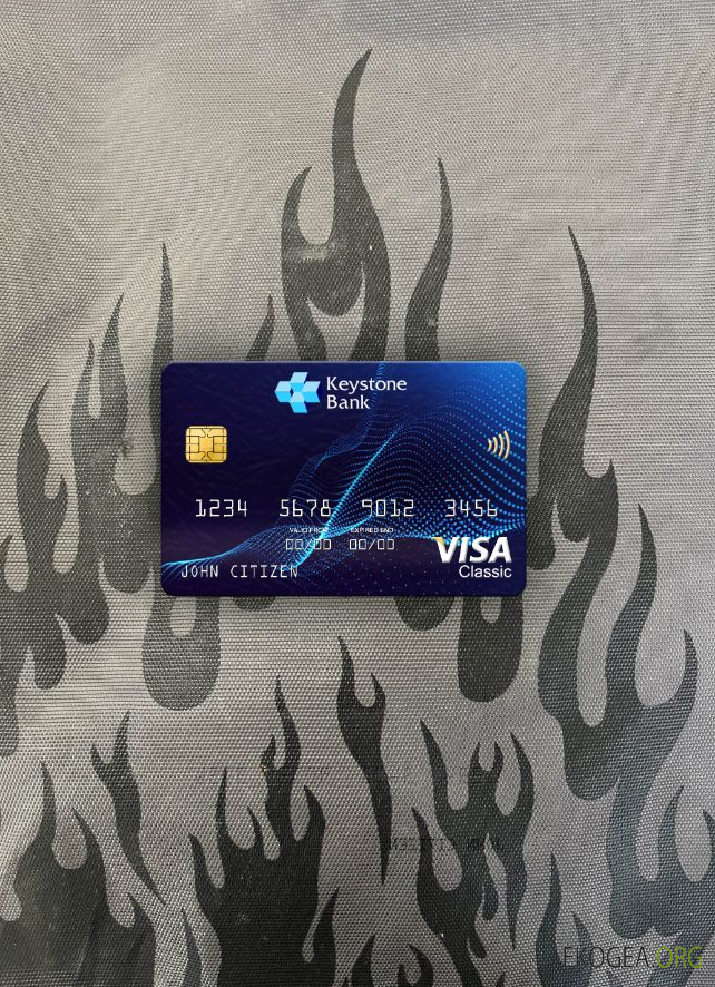 Nigéria Keystone Bank visa carte classique photolook recto